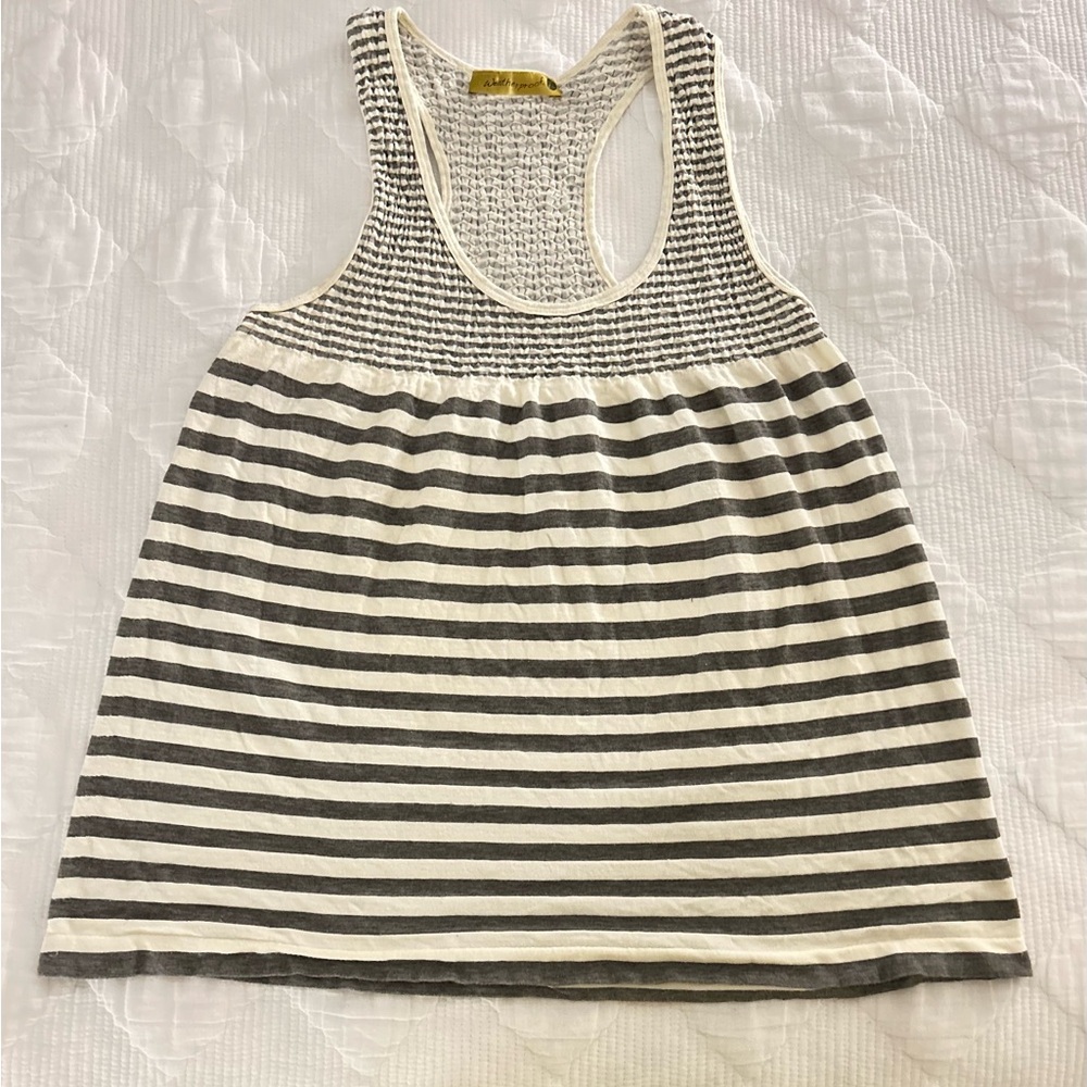 WEATHERPROOF Striped Gray and White Women's Tank Top/ ZIZE XL